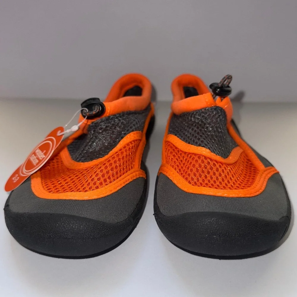 Wonder Nation Kids Gray Orange Slip On Water Shoes Size‎ 2-3